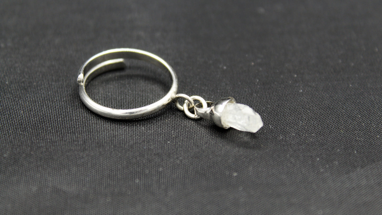 Anello in argento 925 fatto a mano con diamante Herkimer