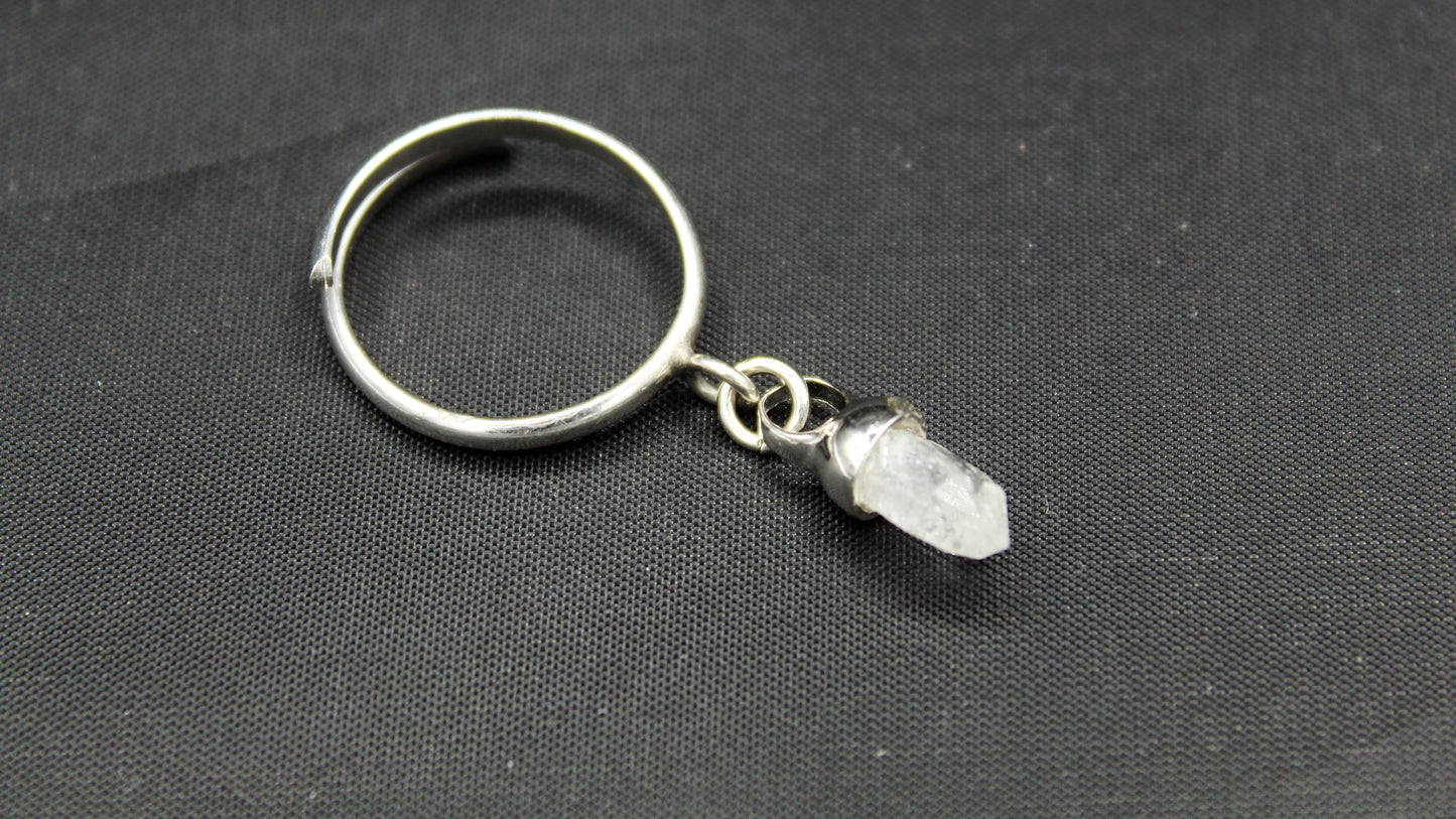 Anello in argento 925 fatto a mano con diamante Herkimer