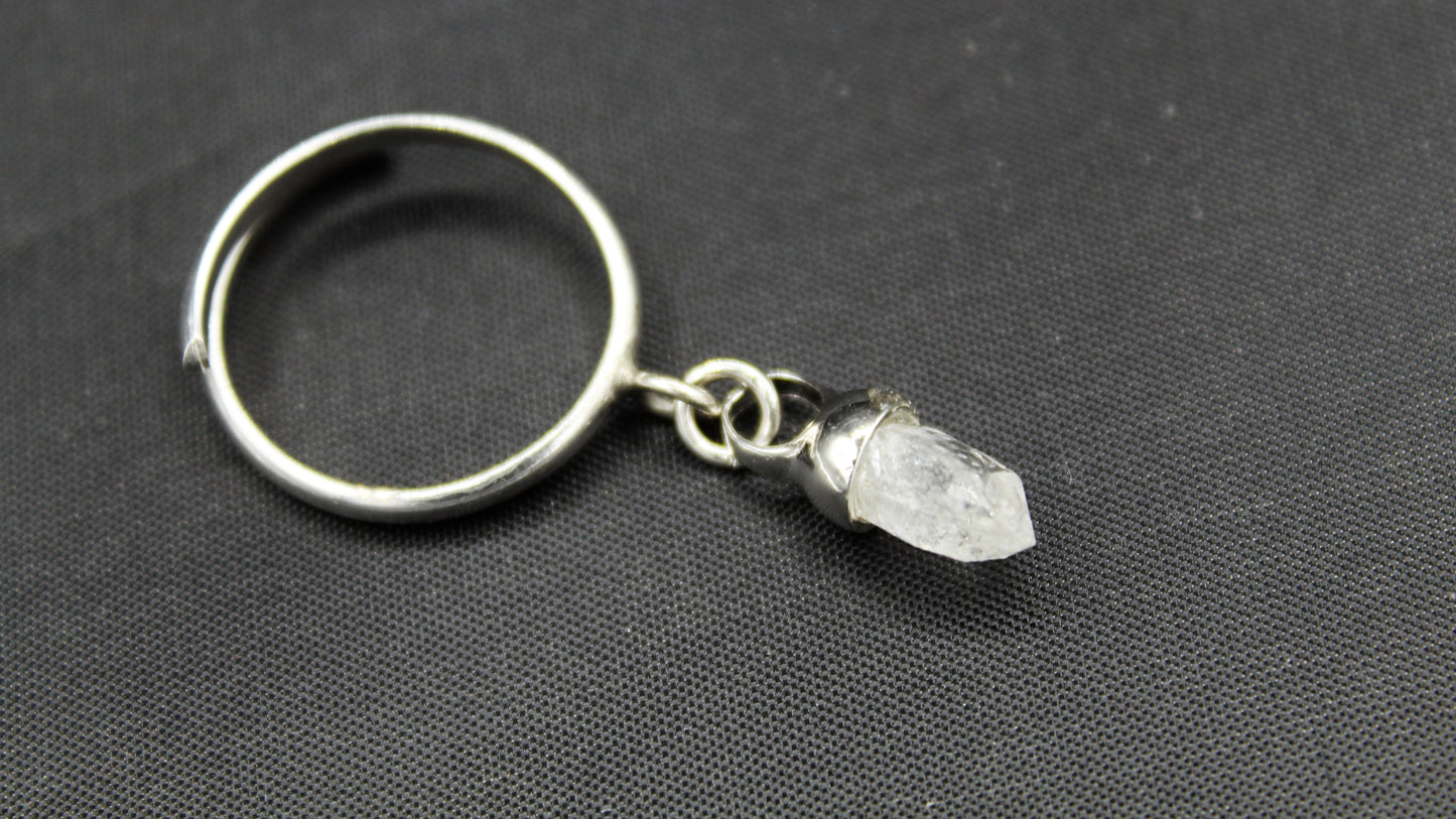 Anello in argento 925 fatto a mano con diamante Herkimer