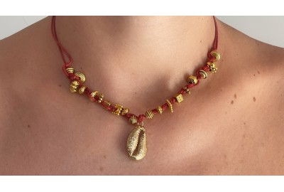 Collana conchiglia puka bronzo