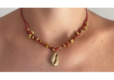 Collana conchiglia puka bronzo