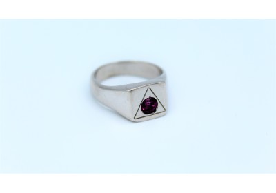 Voluntas -anello in argento 925 con rodolite-