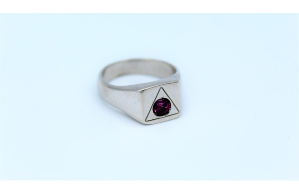 Voluntas -anello in argento 925 con rodolite-