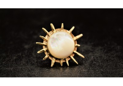 Anello Solare -anello in bronzo e madre perla- 