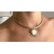 Choker sole bronzo e madre perla- 