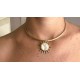 Choker sole bronzo e madre perla- 