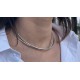 Choker argento battuto