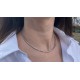 Choker argento battuto