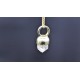 Collana in argento 925 fatta a mano placcata oro con diamante Herkimer