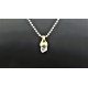 Collana in argento 925 fatta a mano placcata oro con diamante Herkimer