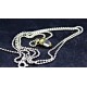 Collana in argento 925 fatta a mano placcata oro con diamante Herkimer