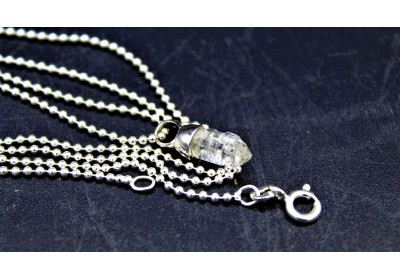 Collana in argento 925 fatta a mano con diamante Herkimer