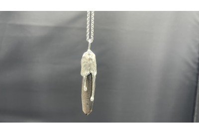 Collana argento 925 quarzo Fumè