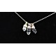 Collana in argento 925 con 3 diamantini Herkimer