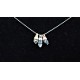 Collana in argento 925 con 3 diamantini Herkimer